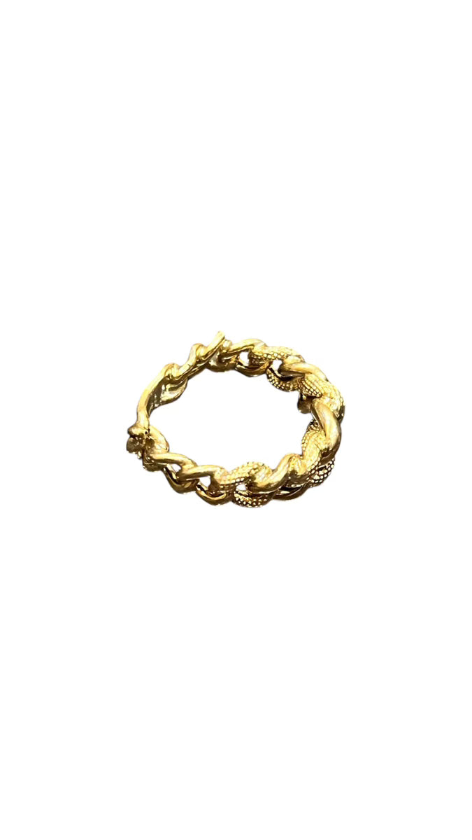 Diamond Cut Cuban Link Ring